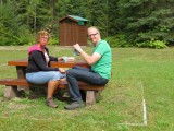 Koffie drinken bij Deer Creek