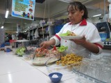 Woman preparing Ceviche