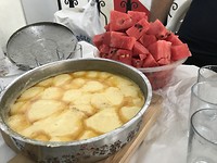 Kaasfondue ( muklama) bij de garage:: heerlijk