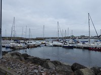 Hoogwater in de haven.