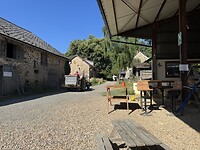Het centrum van de camping