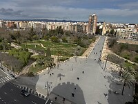 Vanaf toren met zicht op park Turia