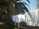 De was buiten drogen in de winter!!