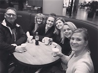 nog even koffie drinken voordat ik vertrek...