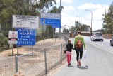 grens naar New South Wales (Moama)