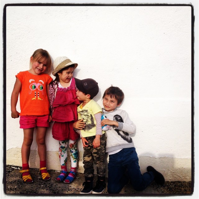 Else, Amy, Tim en Phin