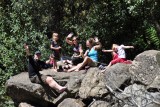 Picknick bij de waterval