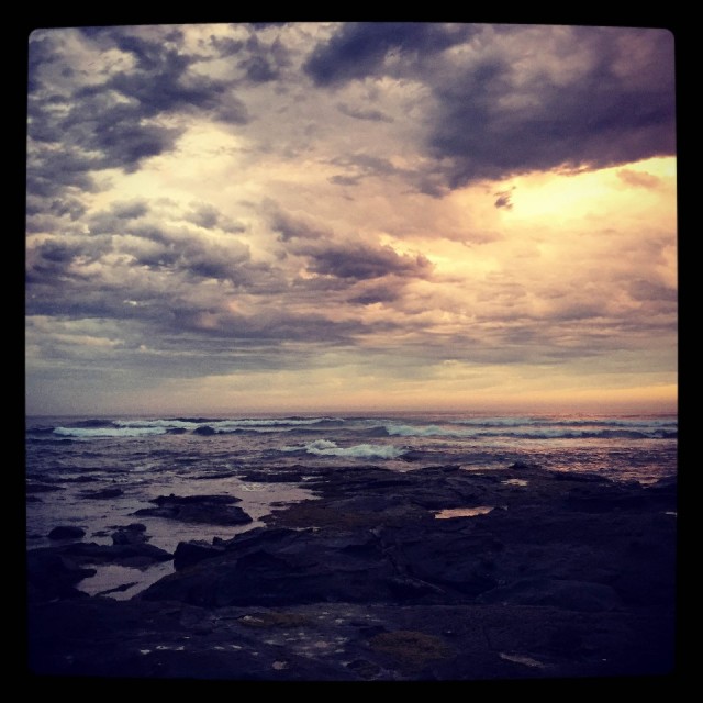 Sunset along the Great Ocean Road
