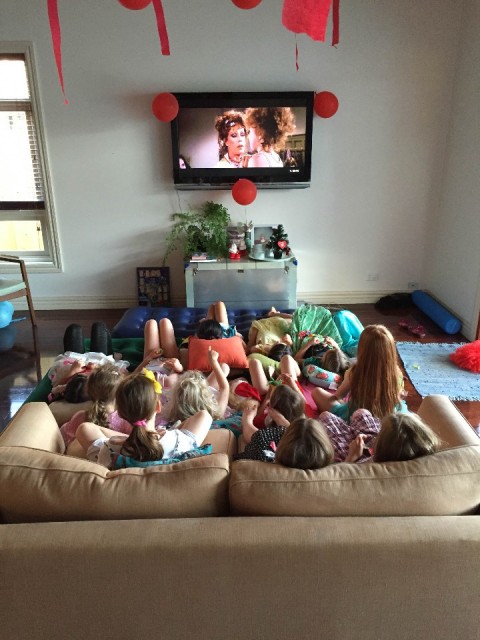 Watching the Annie movie