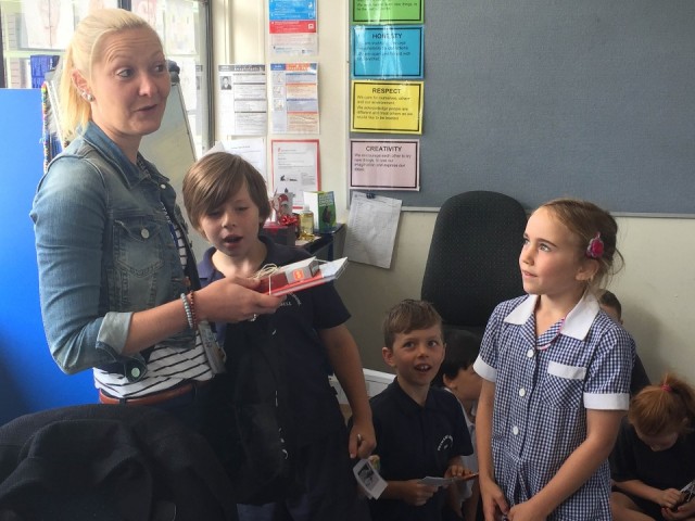 Saying goodbye to Miss G and 1/2 S