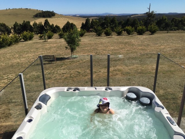 Spa with a view at Daylesford