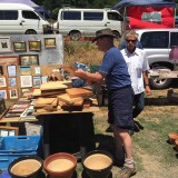 Theo at a farmersmarket
