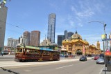 Flinders station and Old tram