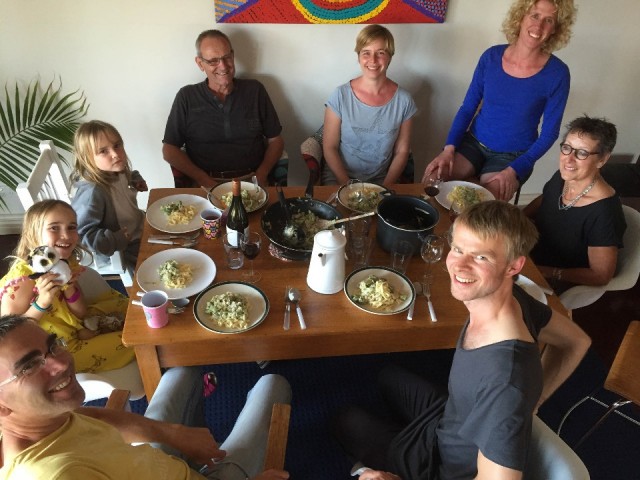 A happy bunch of visitors