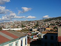 Uitzicht dakterras Valparaiso