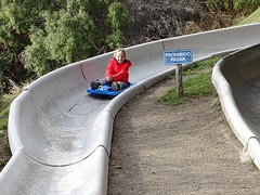 met de skelter naar beneden