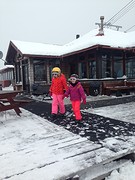pauze tijdens het skiën