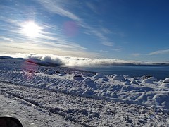 veel sneeuw onderweg van Argentinie naar Chili