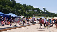 Beach pole vault