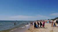 Beach lake Michigan