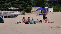 Beach lake Michigan