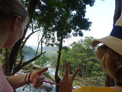 Adembenemend uitzicht bij Agua Azul