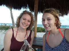 Biertje op het strand in Tulum