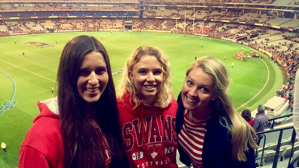 AFL game met Kerstin en Catharina