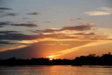 Zonsondergang Amazone