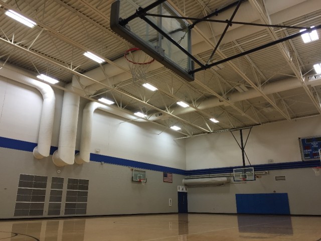 De gymzaal op school