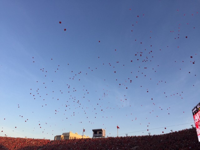 Alle ballonnen de lucht in na de eerste touchdown
