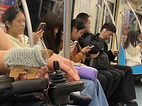 Sheepy in de metro