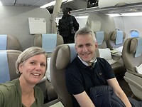 Klaar voor de start, 'businessclass' ivm beenruimte