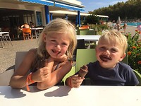 ijsje bij aankomst Costa Brava