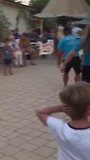 Sem en Joep bij de mini disco