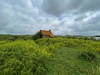 Vervallen arbeidershuisje op Tiengemeten