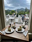 Cheese cake met een view