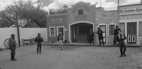 The gunfight bij the OK Coral 26 oktober 1881 in zwart wit
