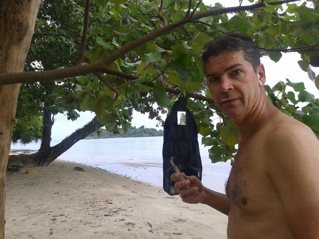 Scheren op het strand