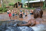 Takimg a bath