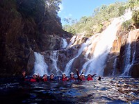 Canyonung in Cairns, groepsfoto