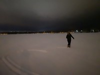 Hartje maken in de sneeuw
