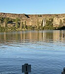 Ons uitzicht uit de camper op de snake rivier