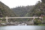 Hangbrug over de Cataract Gorge en de tamarriver bij Launceston