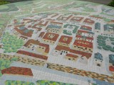 Plattegrond van het oude Belfort, gemaakt van mozaïk