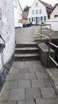 Fietspad met een gemakkelijk te nemen trapje