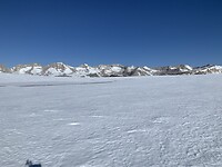 Sneeuw veld voor bishop pas