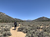 Route van Kennedy Meadows naar high siërra’s