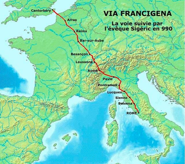 Via Francigena compleet