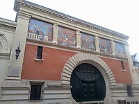 Art-déco façade van een champagne-huis